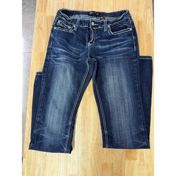 Love Nation 8T Jeans Stretch Boot Cut Embellished Denim Embroidered Pockets - Picture 3 of 7